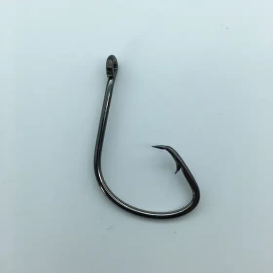 50 Pc 7381 Ganchos De Pesca Polvo Cor Preta / Círculo Esporte Círculo Anzol Jig Big 1#-5/0# Robalo