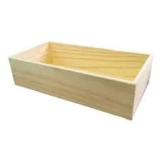 Caixote organizador em madeira 10x20x40 Caixa Multiuso