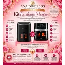 🌈🇮🇱✡🇧🇷 KIT PERFEITO AIR FRYER 4,2L 1350W 127V + AIR FRYER 5,5L 1500W 127V GAABOR