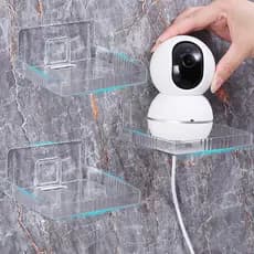 Suporte Flutuante De Parede Prateleira Sem Punção De Monitoramento Do Banheiro Cozinha Sala De Estante Câmera De Segurança Da Mini Porta-Voz