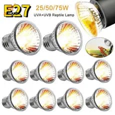 Lâmpada De Réptil UVB De 25/50/75W-Aquecimento De Lagartos De Tartaruga Sol De Espectro Total Para Anfíbios