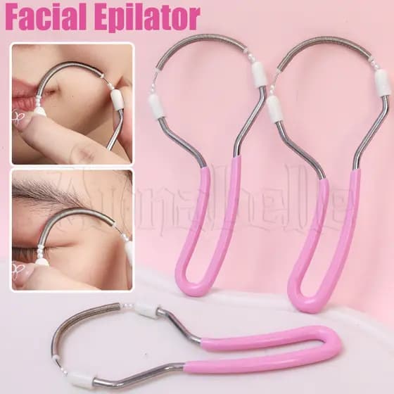 1/2/4Pcs Removedor De Pêlos Faciais Em Aço Inoxidável-Rolo De Mola Portátil-Ferramenta Para O Cuidado Da Pele-Dispositivo Massageador De Rolos De Gordura Depilação Sem Dor Queixo , Bochecha , Bigode , Lábio