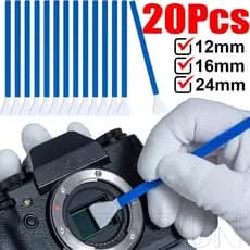 Kit De Cotonete De Limpeza De Sensor De Câmera 20/10/5 Unidades-Botão De Algodão Para Lentes-Ferramenta Teclado Reutiliz