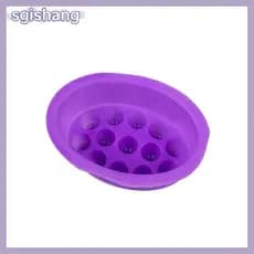 sg 3d Silicone Sabão Molde Massagem Forma Para Terapia Fazendo Ferramenta Oval Spa Artesanato Acessórios