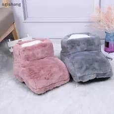 sg USB Aquecedor Elétrico Pé Mais Quente Aquecido Conforto Almofada De Pelúcia Casal Capa Pés Almofadas Aquecimento Para