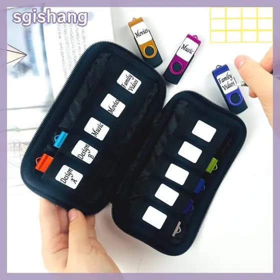 sg USB Flash Drive Caso De Armazenamento Titular Saco Acessórios Eletrônicos Organizador Para Caneta