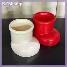 sg Botas Vermelhas Decoração De Natal Caneta Titular Multifuncional Organizador De Mesa Maquiagem Escova Desktop Escritó