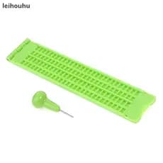 leiho Plástico Braille Escrita Ardósia Escola Portátil Prático Com Caneta Prática