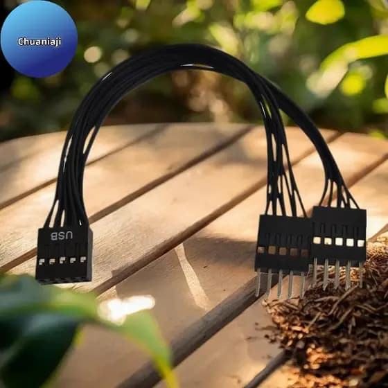 Chuaniaji 1 Pçs Redefinir Desktop Ligar/Desligar Cabo De Controle Duplo PC Placa-Mãe Interruptor Jumper 9 Pinos 1 A 2 Li