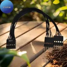 Chuaniaji 1 Pçs Redefinir Desktop Ligar/Desligar Cabo De Controle Duplo PC Placa-Mãe Interruptor Jumper 9 Pinos 1 A 2 Li