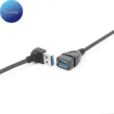 Chuaniaji Cabo De Extensão USB 3.0 Para Cima E Baixo Ângulo Esquerdo Direito 90 Graus Macho Fêmea Cabos De Dados De Velo