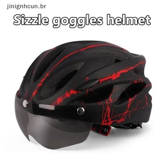 jinignhcun Capacete De Ciclismo Ultraleve Adulto Unissex Com Óculos Para Esportes Ao Ar Livre Equitação BR