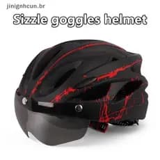 jinignhcun Capacete De Ciclismo Ultraleve Adulto Unissex Com Óculos Para Esportes Ao Ar Livre Equitação BR