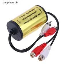 jinignhcun RCA Supressor De Filtro De Ruído De Áudio Lsolator De Loop De Aterramento Para Carro E Casa Estéreo 2rca Mach