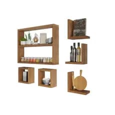Kit Nicho 6 Peças de Parede Nichos 20x20 Quadrado Decorativo Quarto Sala Banheiro