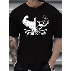 Camiseta Camisa Casual Básica Confortável Para Academia De Algodão Camisa Para Treinar