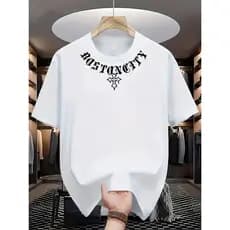 Camiseta Básica Casual Camisa Masculina De Algodão