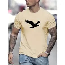 Camiseta Camisa Básica Simples Aguia De Algodão