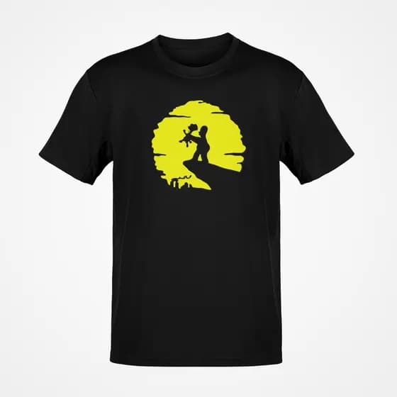 Camiseta Camisa Os Simpsons Rei Leão Unissex Camiseta Desnho Animado Bart Simpson Casual