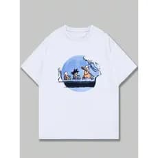 Camiseta Camisa Dragon Ball Anime Goku Desenho Personagem Camisa Masculina Algodão Unissex Manga Curta