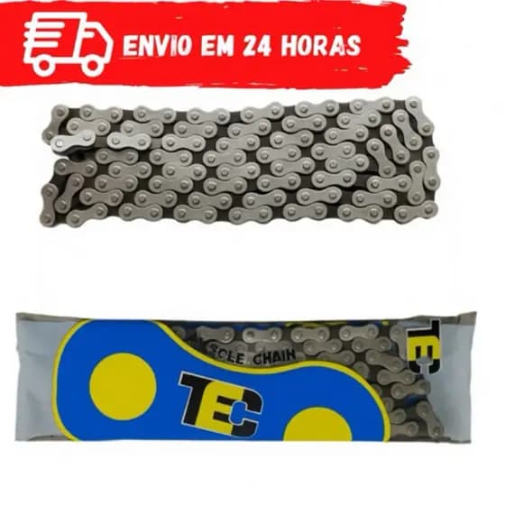 Corrente Grossa Para Bicicleta Sem Marcha 114 Elos Tec Mtb Poti Bmx Barra Forte