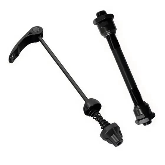 Eixo Dianteiro Furado + Blocagem Bicicleta 3/8 100x108mm Preto Furado com Guarda-Pó MTB Bike