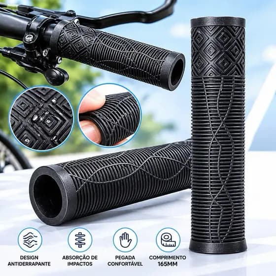 PAR Manopla Grau Silicone 165mm Grande Super Aderente LTX Modelo Gios Freeride DIRT Jump