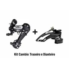Kit Cambio Traseiro e Dianteiro 21/24v Sunrun Paco Macaquinho Traseiro Cage Longo Macaquinho dianteiro Dual Pull 31.8