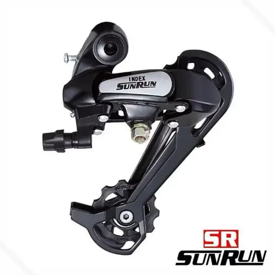 Cambio Traseiro 7/8v Index Cage Grande Com Fixação Direta Gancheira SunRun Bike Bicicleta MTB Freeride