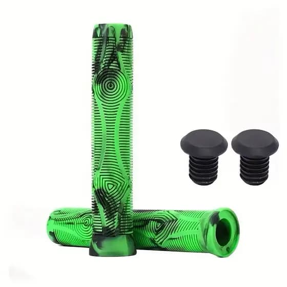 Par Manopla Verde/Preta Silicone GTA Modelo Gios 165mm Macia Resistente Bicicleta Bike MTB Grau DH Freeride