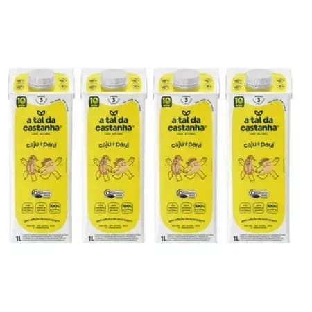 Kit 8 Unidades A Tal da Castanha – Leite de Castanha de Caju + Castanha do Pará | 1L Cada