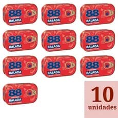 Sardinha 88 Ralada ao Molho de Tomate Kit 10 Unidades de 90g