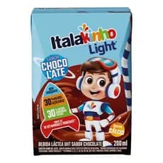 Kit 24 Bebida Láctea Italakinho Light Chocolate 200ml - Muito Menos Açúcar Light