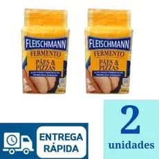 Fermento Seco Instantâneo p/ Pães & Pizza Fleischmann 500g Kit 2