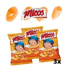 Kit com 3 Petiscos Salgadinhos Micos Kit 3 Unidades - Sabores Sortidos
