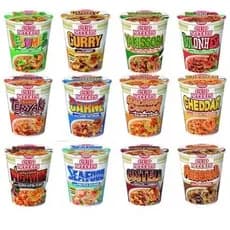Kit com 6 Cup Noodles Nissin 69g – Sabores Sortidos – Macarrão Instantâneo - miojo, asiático