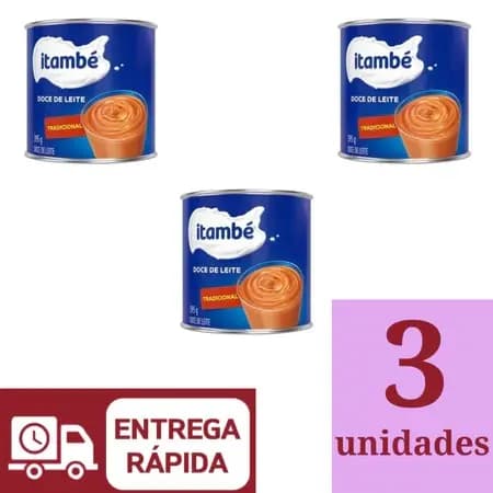 Kit 3 Doce de Leite Itambé Lata 395g