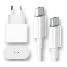 Carregador Turbo Lehmoh 25W USB-C+ CABO TIPO C | Carga Rápida PD | Bivolt | IPHONE 15 IPHONE 16  IPHONE 16 PLUS +