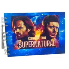 "Livro de Colorir Supernatural - 23 Páginas, Papel 90g, Acetato Ecológico | Para Fãs de Sam e Dean!"