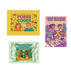 LIVRO DE COLORIR 3 EM 1 PARA ADULTOS POBRE/ RICO/ CLT GOODS