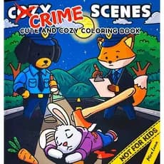 Cozy Crime Scenes + 18 | 40 Desenhos para Colorir A5 (120/ 90g) - Folhas Soltas + Acetato