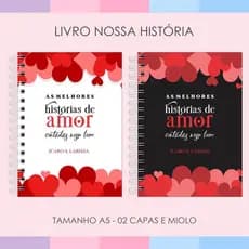 Livro Nossa História de Amor Personalizavel com impressão de fotos 65 fotos