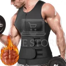 Cinta Abdominal Masculina Modelador Corporal Power Colete Ajustável Redutor De Cintura Sauna Queima Gordura Seca Barriga