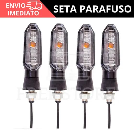 Kit 4 ou 2 Piscas Led Slim Moto Seta Universal Led CB 250f Twister Cb 300,Bros,Xre 300,125