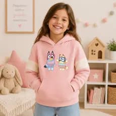 Moletom Bluey Infantil Menina Capuz Flanelado Confortável Quentinho