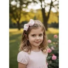 Arquinho/ Tiara com laço infantil médio rosa tiara infantil