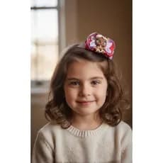 Laço infantil laço natalino laço pequeno laço biscoito de gengibre laço com aplique de biscuit