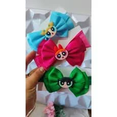 Tiara Meninas Superpoderosas Laço de Gorgurão Kit ou Individual - Florzinha Lindinha Docinho Acessório Infantil