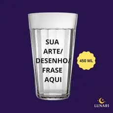 Copo de Vidro Personalizados 450 ml 4 unidades -  Frases Engraçadas Americano Criativo Presente Amigo Oculto