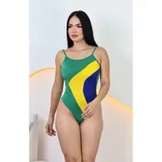 Body Feminino Brasil Suplex Com Bojo Aberto Nas Costas Tendência Verão